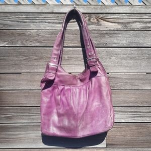 Purple Leather Women's Bag From The Leather Store